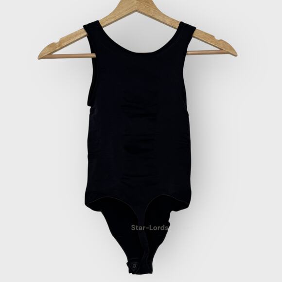 SKIMS Seamless Sculpt Bodysuit L Onyx Scoop Neck Thong Shaper Elevated Basic - Picture 7 of 12